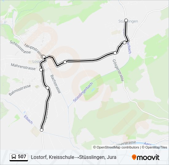 507 Bus Line Map