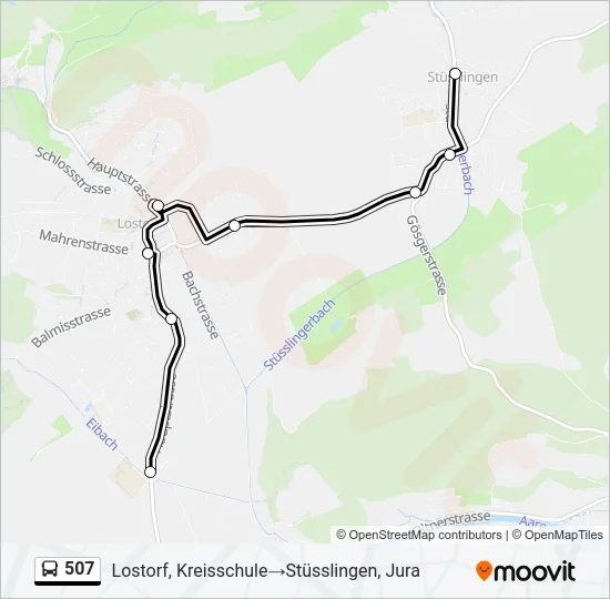 507 Bus Line Map