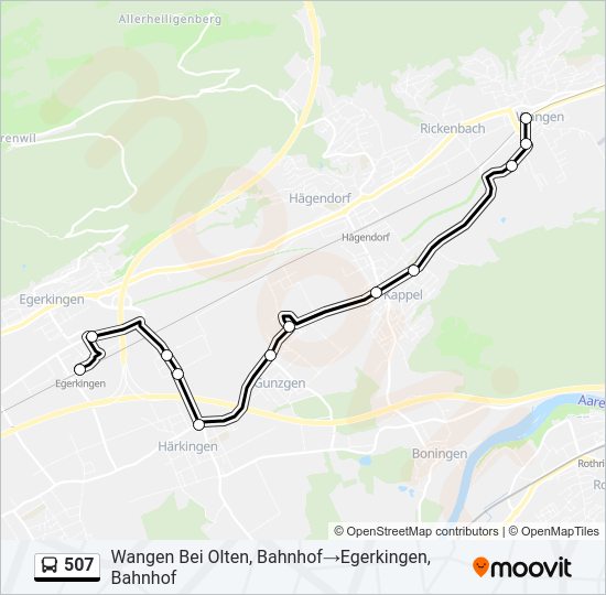 507 Bus Line Map