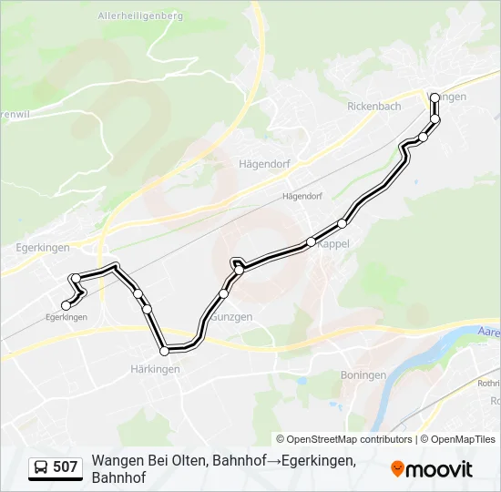 507 Bus Line Map