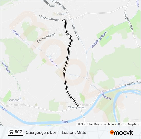 507 Bus Line Map