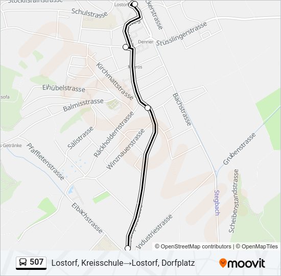 507 Bus Line Map