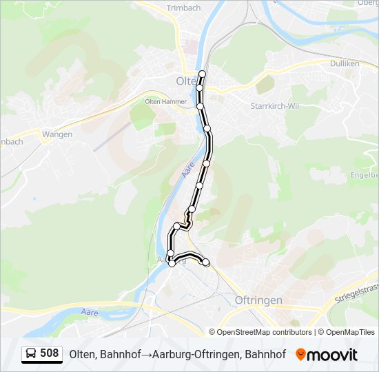 508 Bus Line Map