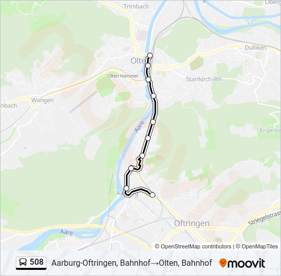 508 Bus Line Map