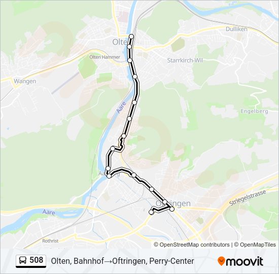 508 Bus Line Map