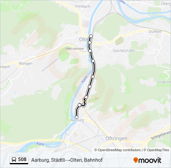 508 Bus Line Map