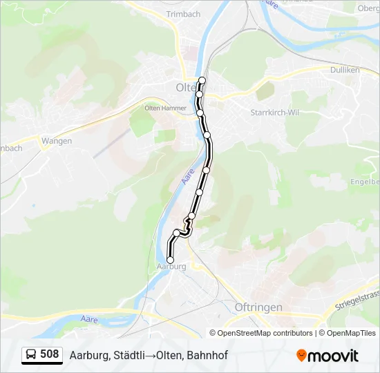 508 Bus Line Map