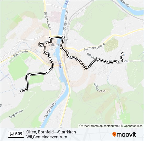 509 Bus Line Map
