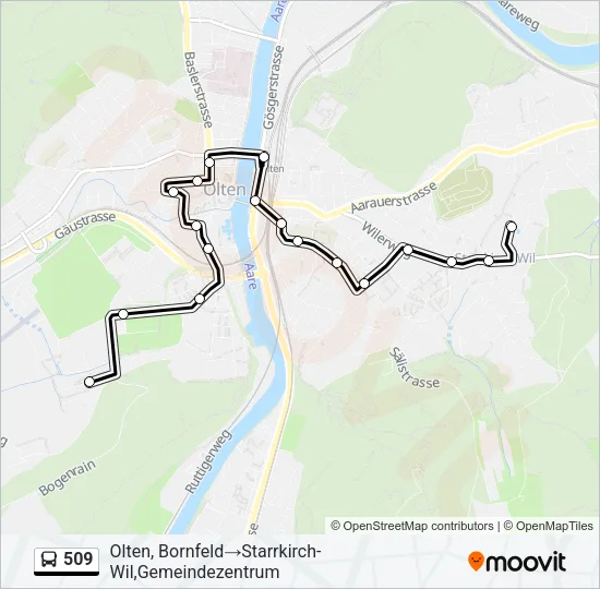 509 Bus Line Map