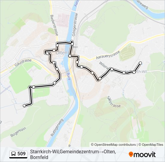 509 Bus Line Map