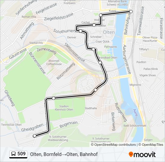 509 Bus Line Map