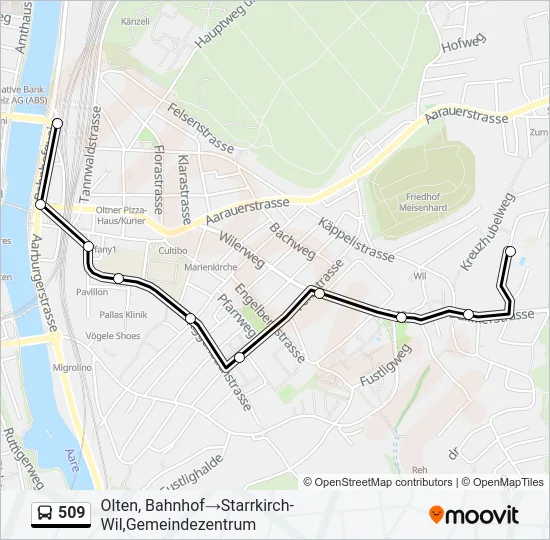 509 Bus Line Map