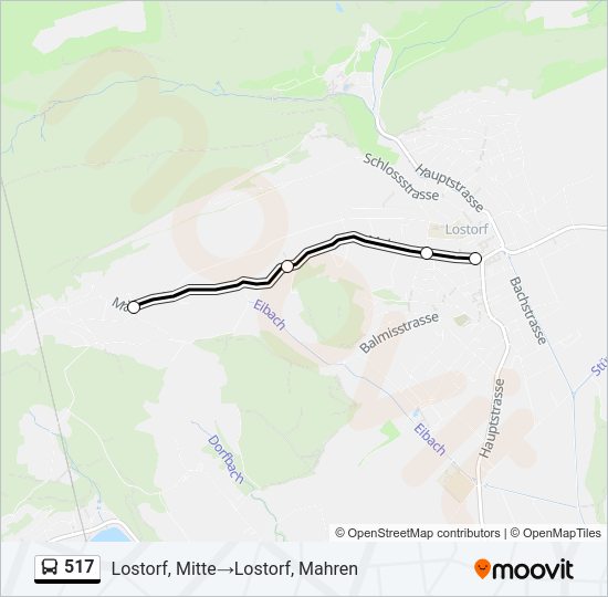 517 Bus Line Map