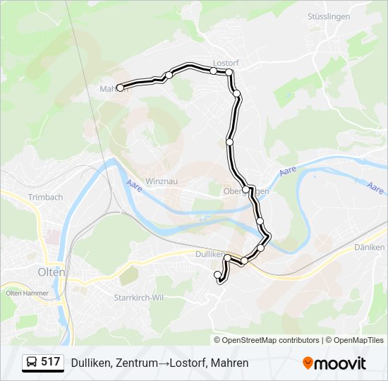 517 Bus Line Map