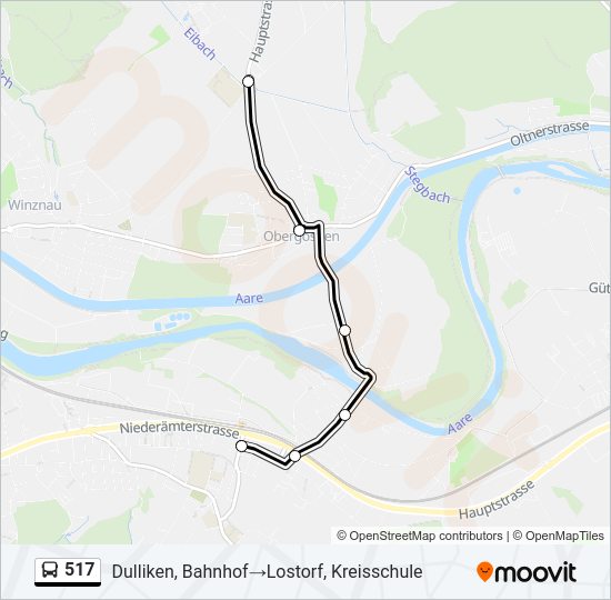 517 Bus Line Map