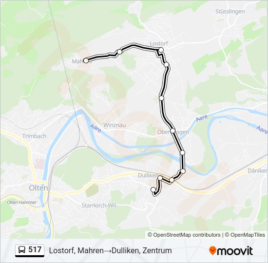 517 Bus Line Map