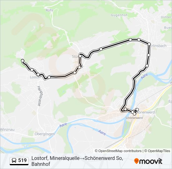 519 Bus Line Map