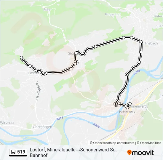 519 Bus Line Map