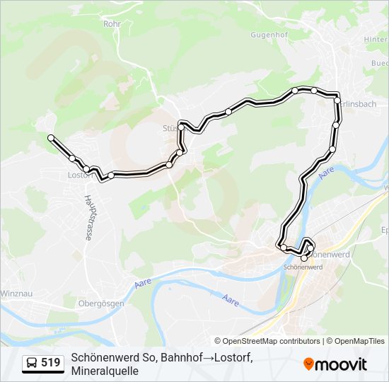 519 Bus Line Map