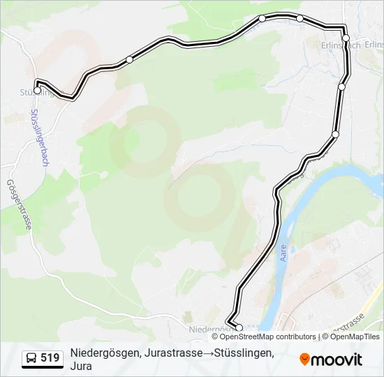 519 Bus Line Map