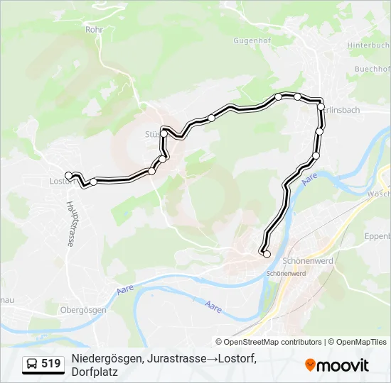 519 Bus Line Map