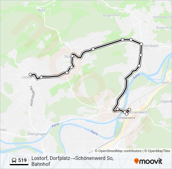 519 Bus Line Map