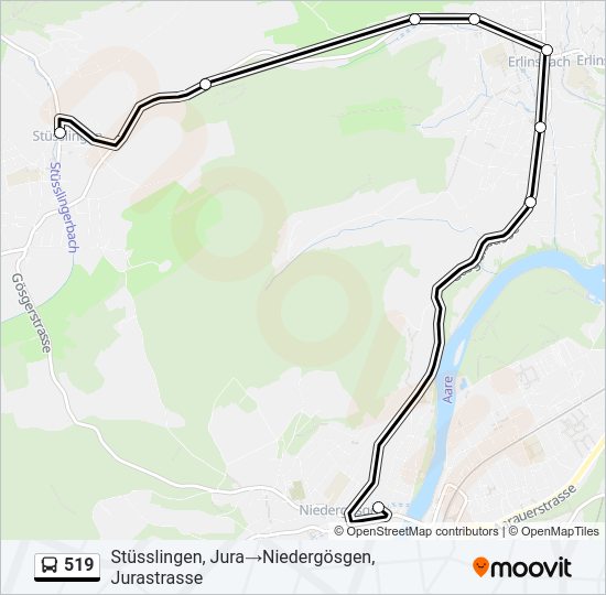 519 Bus Line Map