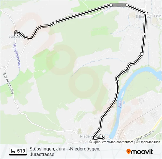 519 Bus Line Map