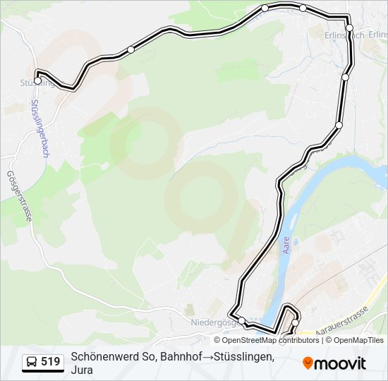 519 Bus Line Map