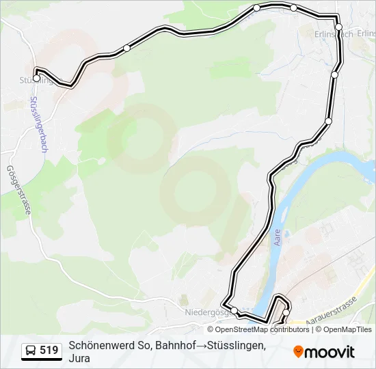 519 Bus Line Map