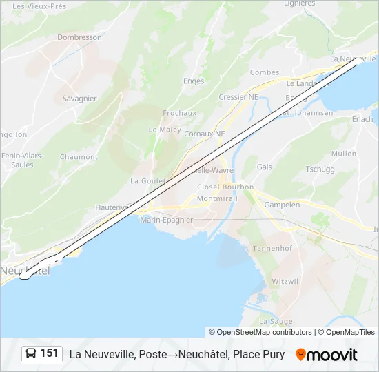 151 Bus Line Map