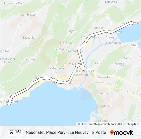 151 Bus Line Map