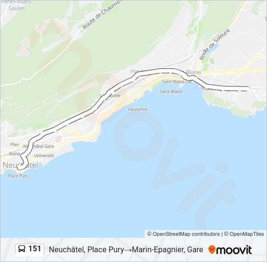 151 Bus Line Map