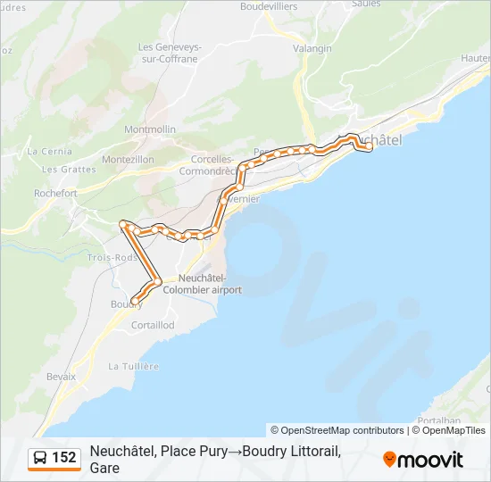 152 Bus Line Map