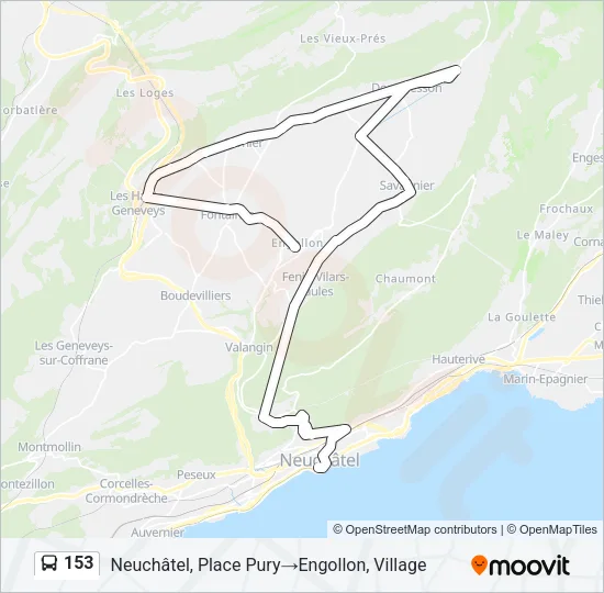 153 Bus Line Map