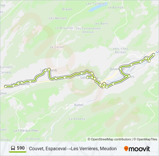 590 Bus Line Map