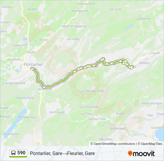 590 Bus Line Map
