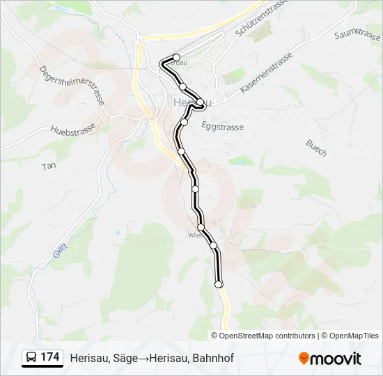 174 Bus Line Map