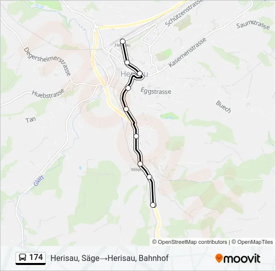 174 Bus Line Map