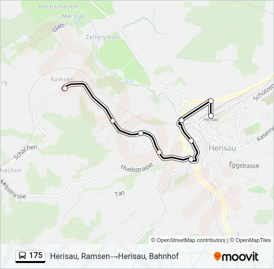 175 Bus Line Map