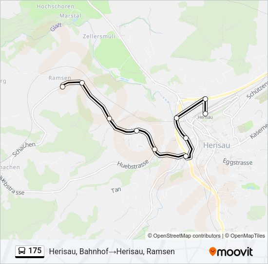 175 Bus Line Map
