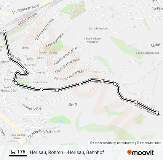 176 Bus Line Map