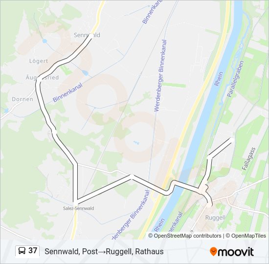 37 Bus Line Map
