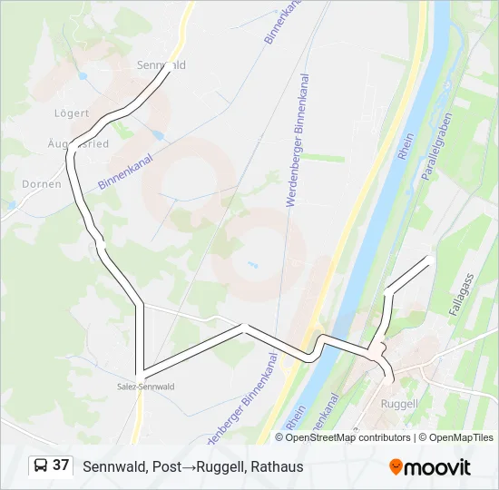 37 Bus Line Map