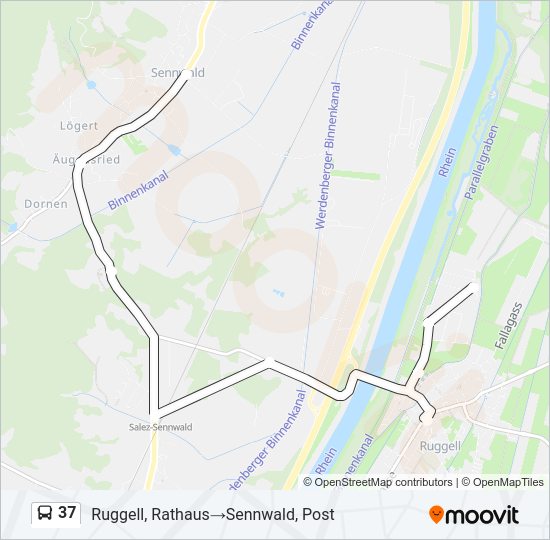 37 Bus Line Map