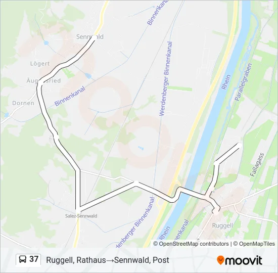 37 Bus Line Map