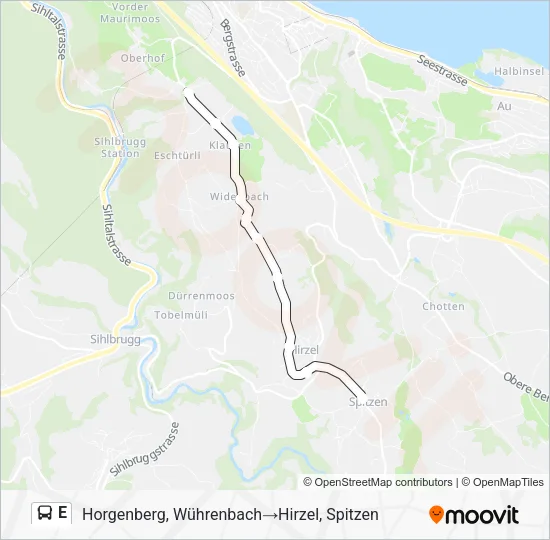 E Bus Line Map