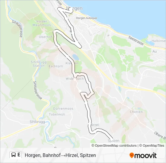 E Bus Line Map