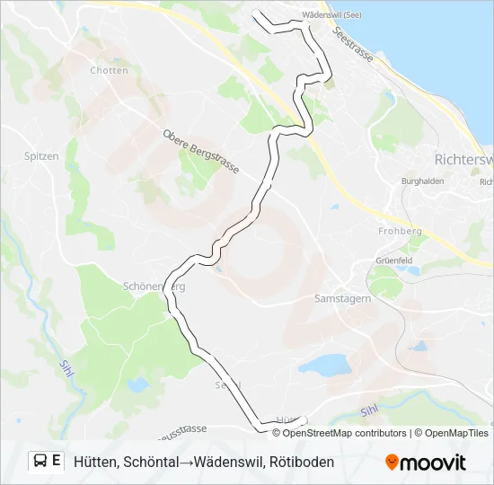 E Bus Line Map