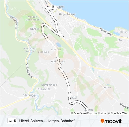 E Bus Line Map